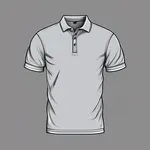 short-sleeved gray polo shirt image